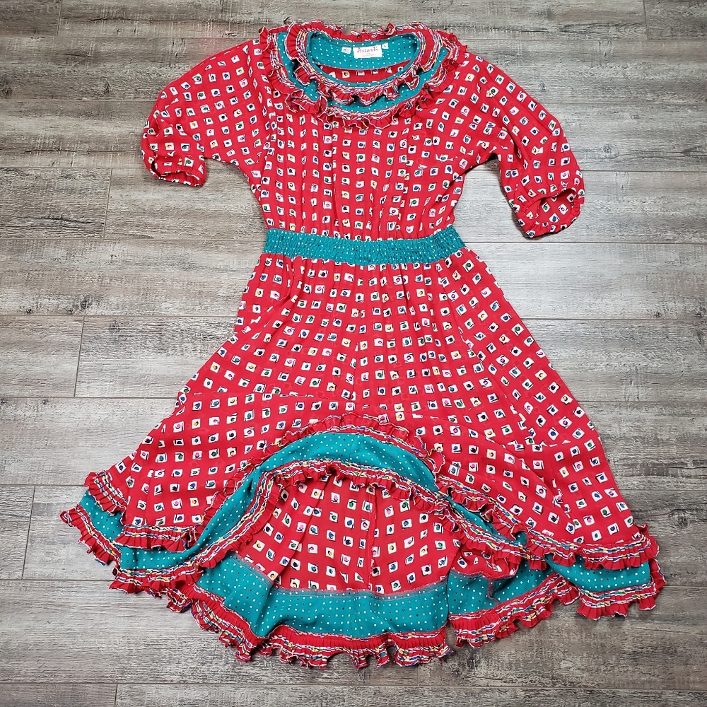 Assorti Dress Cottage Core 80s Vintage Susan Freis